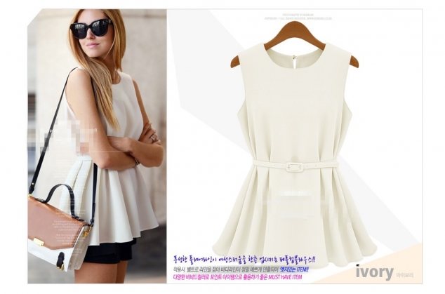 Summer women commuter ol knit pleated skirt short paragraph dress child white