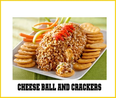 Superbowl food ideas: football cheeseball