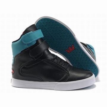 Supra TK Society High Tops Black/Aqua/White Men's 