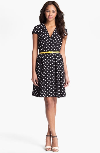 Suzi Chin Maggy Boutique Belted Print Shirtdress