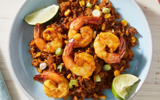 Sweet Corn Shrimp & Rice Skillet