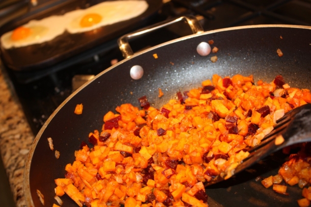 Sweet Potato Hash with Beets and Winter Squash