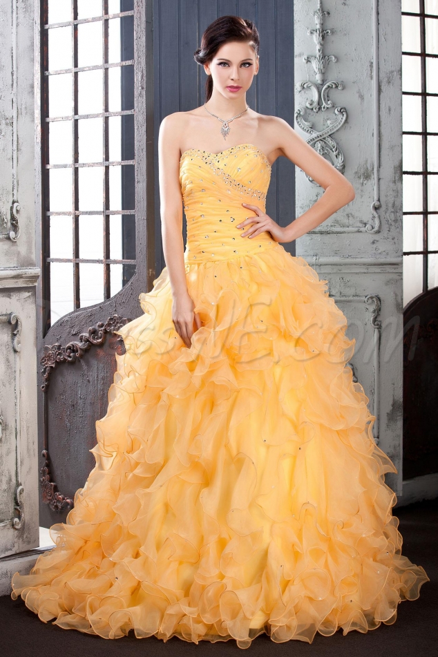 Sweetheart Floor-Length Ruffles Polina's Quinceanera Dress