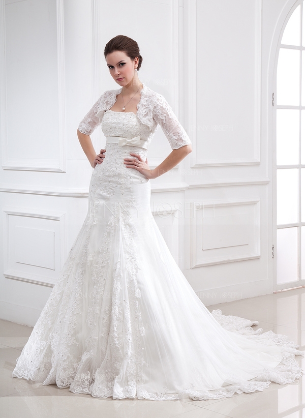 Sweetheart One-Shoulder Domstolen Train Chiffon Brudekjole