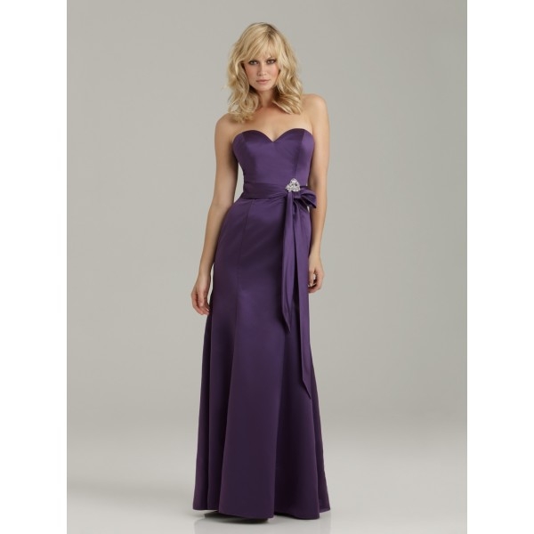 Sweetheart Sheath Crystal Floor Length Bridesmaid Dresses