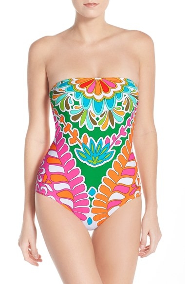 'Tamarindo' Convertible Bandeau-One Piece Swimsuit by Trina Turk