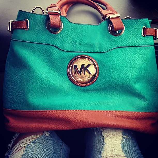 Teal Michael Kors bag