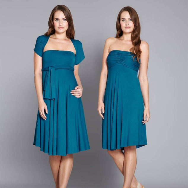 Teal Multiway Holiday Dress by IN ONE CLOTHING