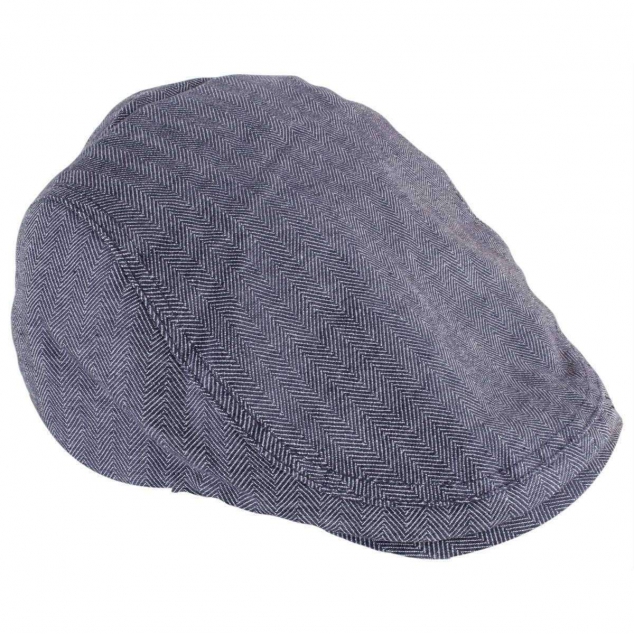 Ted Baker Ricepud Linen Herringbone Flat Cap