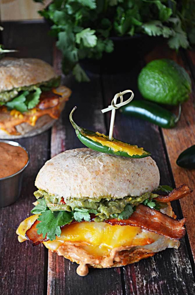 Tequila Lime Chicken Sandwiches with Guacamole and Chipotle Mayo Recipe