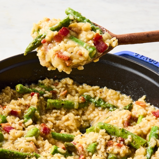 The Creamy Spring Dinner Recipe I Keep Coming Back To: Asparagus Bacon Risotto