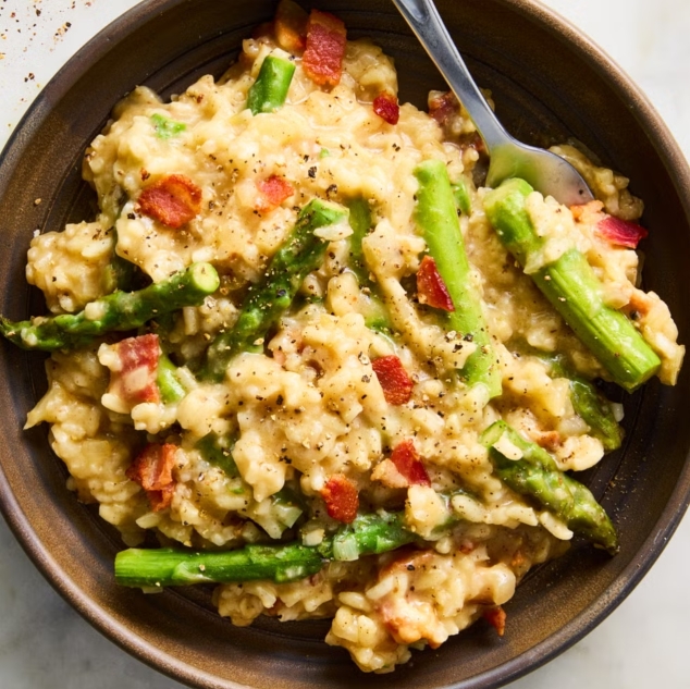 The Creamy Spring Dinner Recipe I Keep Coming Back To: Asparagus Bacon Risotto - Image 2