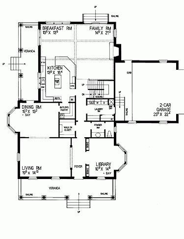 Three story traditional country stone farmhouse with front porch [house plan] - Image 2