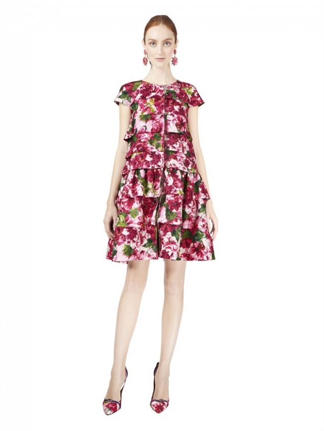 TIERED AZALEA PRINT DRESS