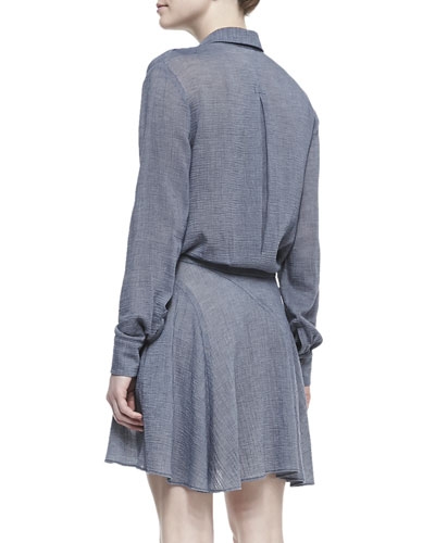Tiered Two-Pocket Shirtdress
