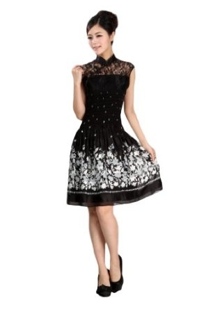 Tomsuit Chinese Style Dress with Mandarin Collar