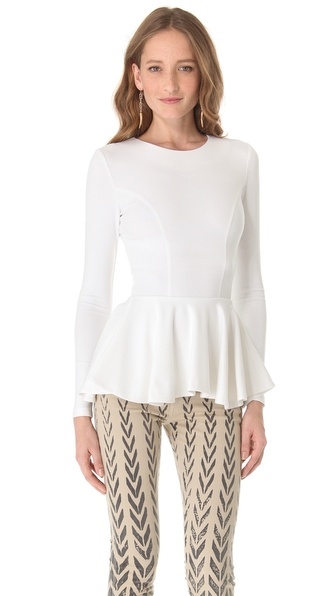 Torn by Ronny Kobo Judy Peplum Top 