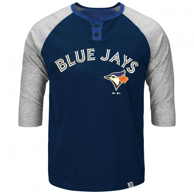 Toronto Blue Jays Force Play 3 Quarter Sleeve Henley