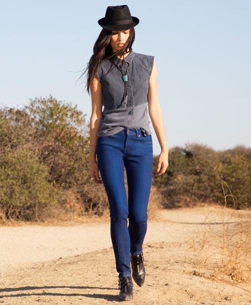 Tuxedo Shirt and Skinny Jeans