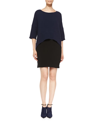 Two-Layer Dropped Shoulder Dress