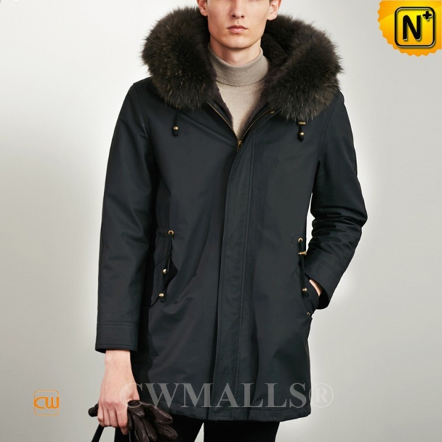 USA Brand | CWMALLS® Albany Rabbit Fur Leather Coat CW807657 [Christmas/New Year Gift]