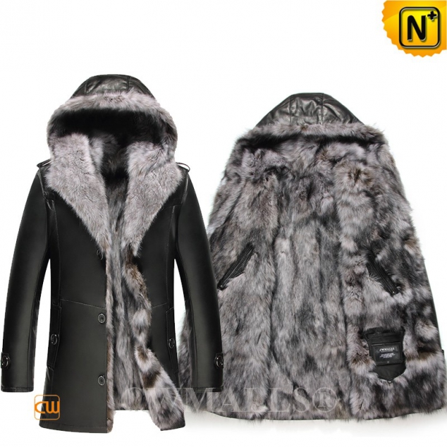 USA Brand| CWMALLS® Minneapolis Fox Fur Leather Coat CW836028[Global Freely Customized Leather Coat]
