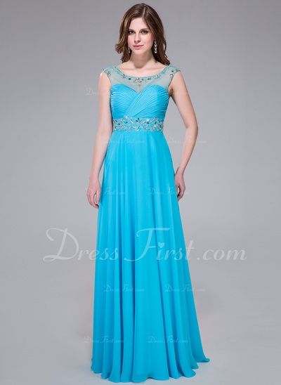 Vestidos princesa/ Formato A Decote redondo Chá comprimento De chiffon Tule Vestido de baile com Pre