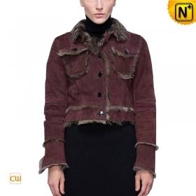 Vintage Sheepskin Shearling Jacket Women CW614081