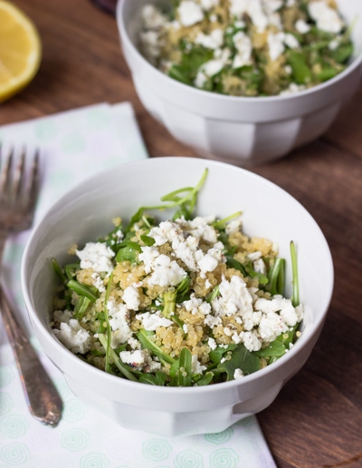 Warm Arugula Salad with Quinoa & Goat Cheese - Image 2