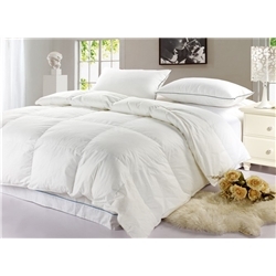 Warmly White Cotton Thicken White Goose Down Comfortable Quilt 