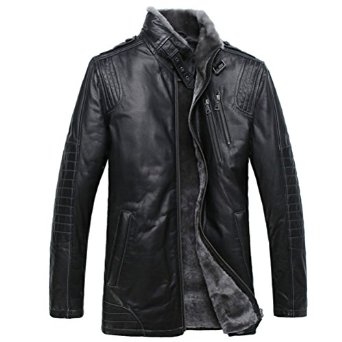 Washington Mens Shearling Leather Jacket Coat