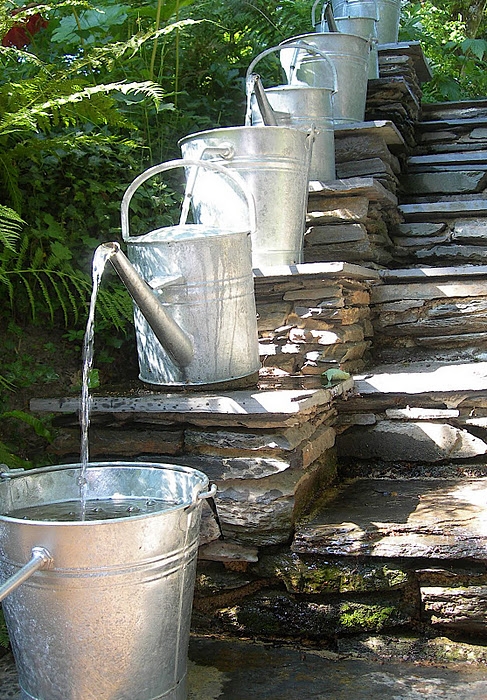 Watering Can Fountain