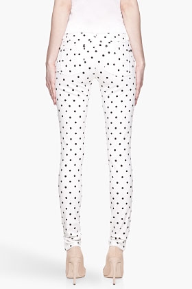 White and Black Polka Dot Skinny Jean - Image 2