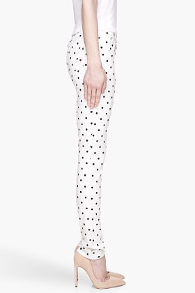 White and Black Polka Dot Skinny Jean - Image 3