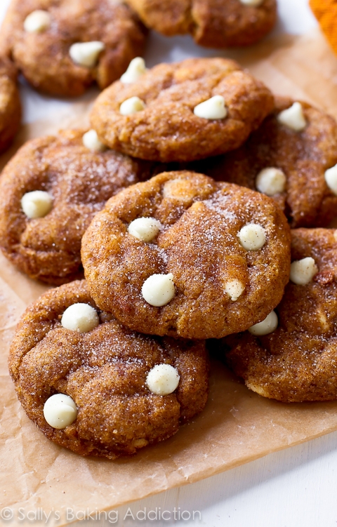 White Chocolate Pumpkin Snickerdoodles