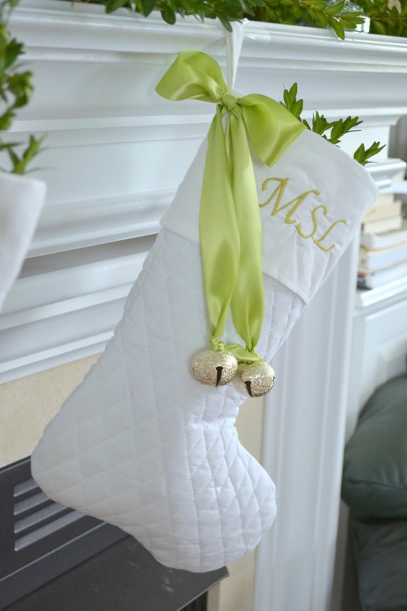 White Christmas stocking