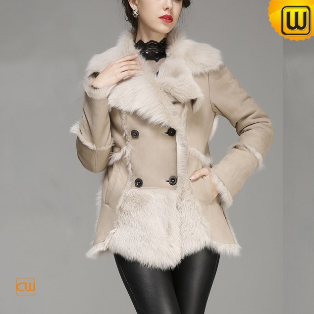 Women Leather Shearling Jacket CW640211