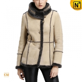 Women Leather Shearling Rancher Jacket CW640257