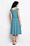 Women's Regular Pattern V-neck Shirred Shoulder Dress - Image 2