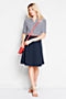 Women's Regular Short Sleeve Knit Stripe Block Polo Dress