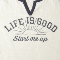 Women's Start Me Up Baseball Sleep Tee from Life Is Good - Image 2