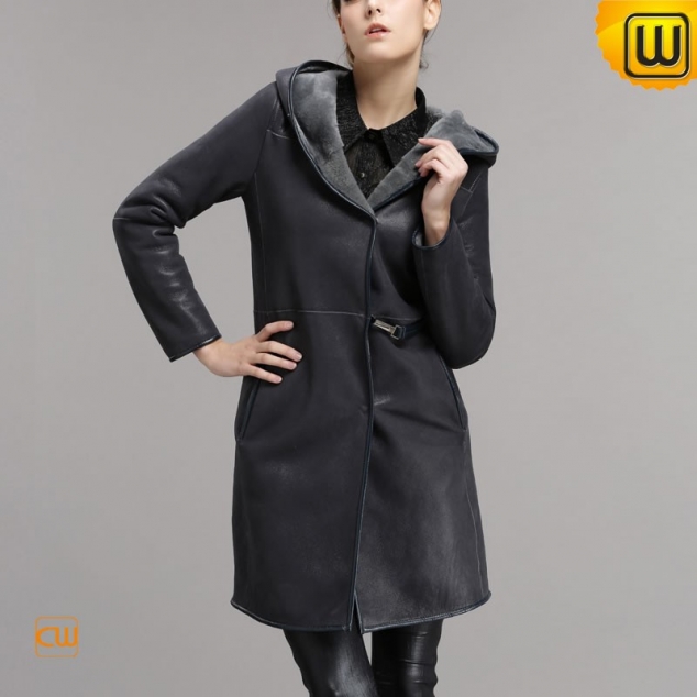 Women Shearling Hooded Coats CW640255