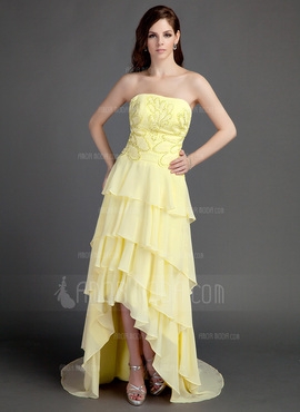 yellow short dresses004