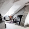 Attic office space with large skylight 