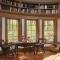 Beautiful home with circular book shelf