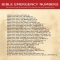 Bible Emergency Numbers