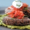 Black bean burgers with salsa & guacamole