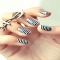 Black & white striped nails - Hairstyles & Beauty