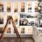 Glass cabinets in kitchen pantry