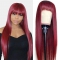 Human Hair Wigs With Bangs Brazilian Straight Hair -Ashimary Hair